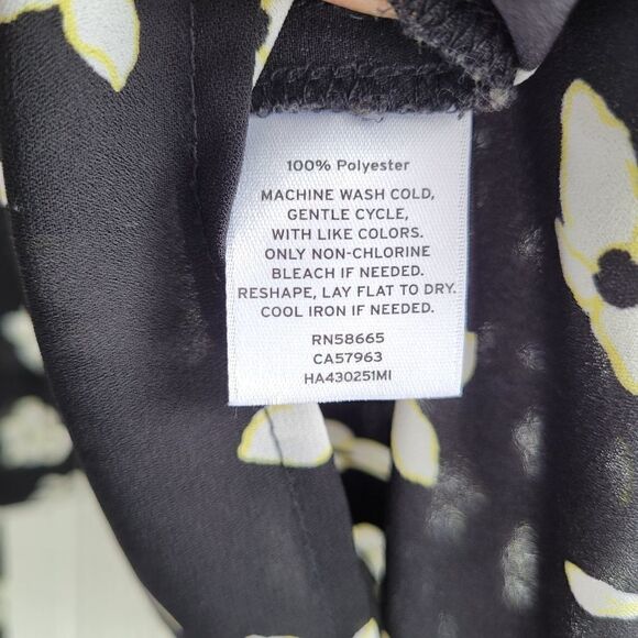 Halogen Black Floral Sheer Blouse - Picture 4 of 5